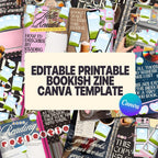 Printable Bookish Journal Canva Template | Readers A5 Reading Log (Digital Download)