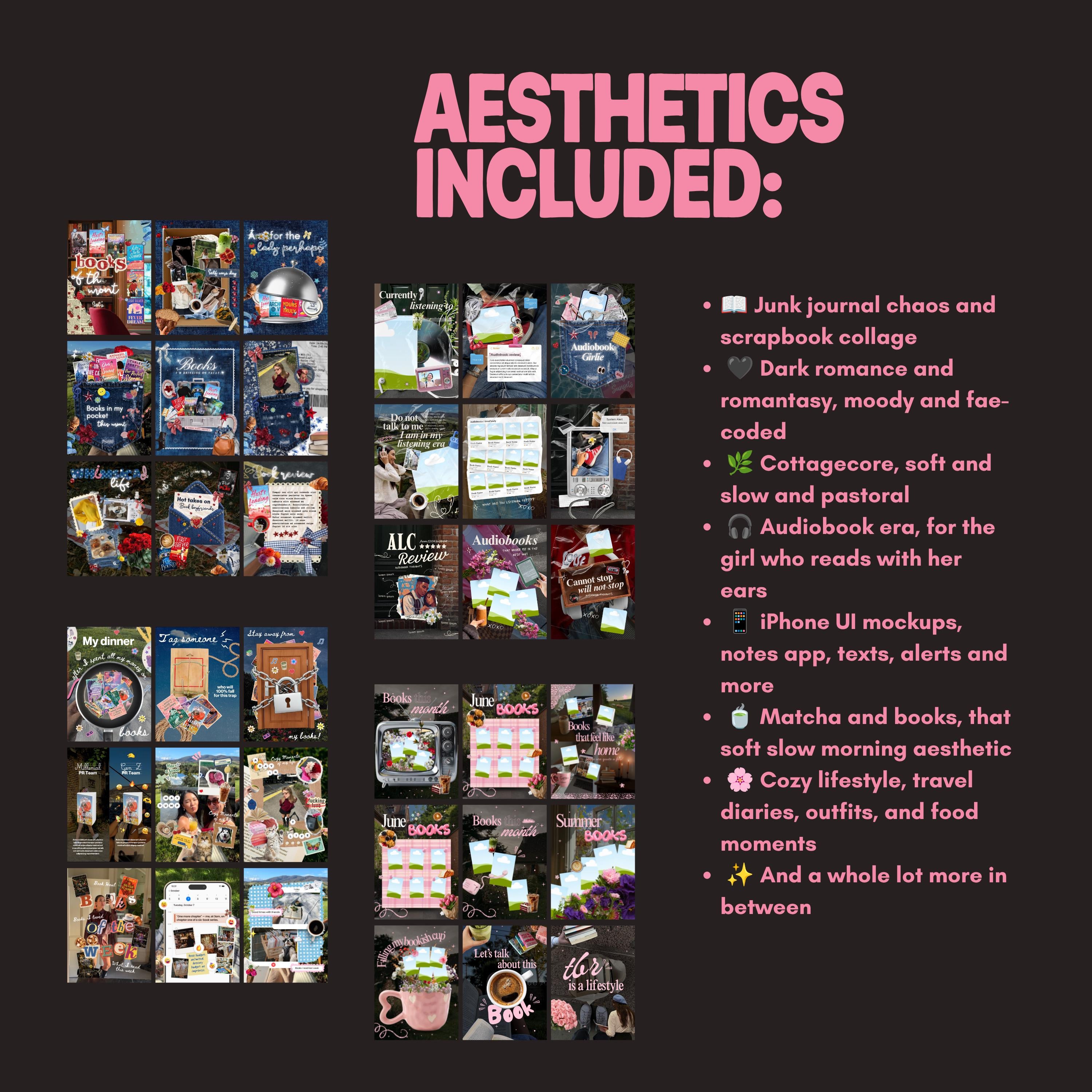 Canva Templates Bundle | Bookstagram, Lifestyle, Faceless Videos, Fonts