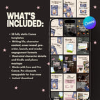 Author Instagram Templates Canva | Romance Book Launch Social Media Pack