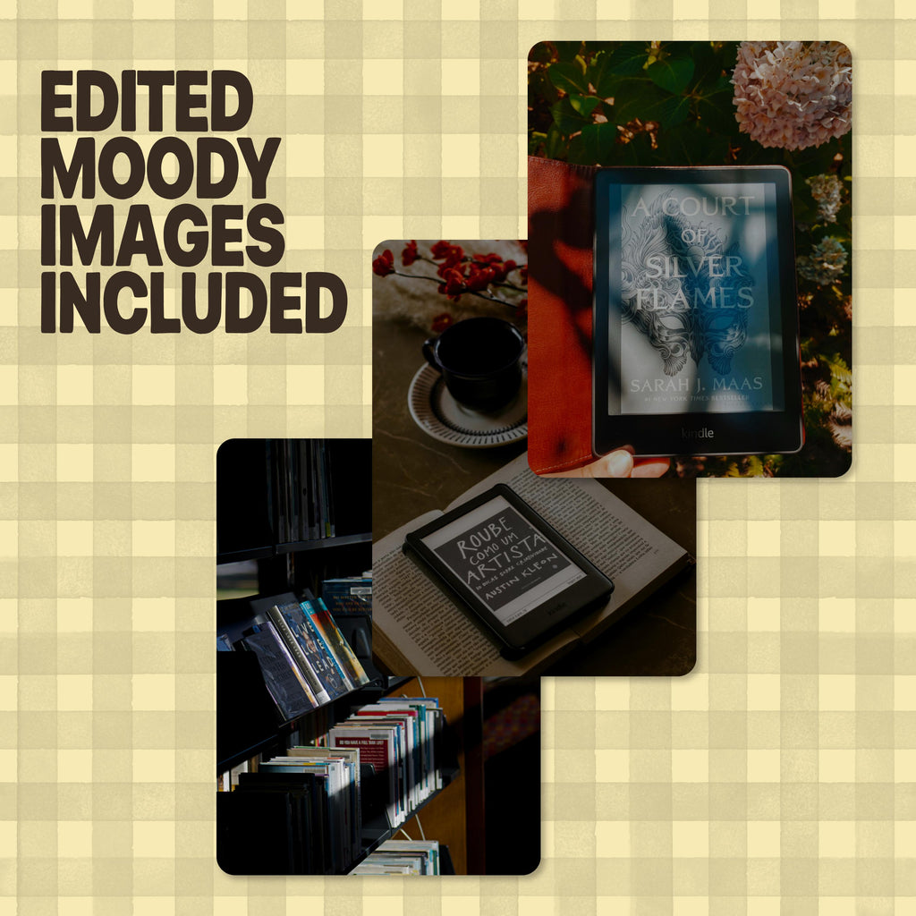 Dark Academia Canva Templates | Moody Bookstagram Library (Digital Download)