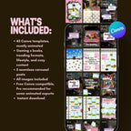 Trending Bookstagram Canva Templates | Animated Book Instagram | Reader Gamer Bookish Pack Viral Content