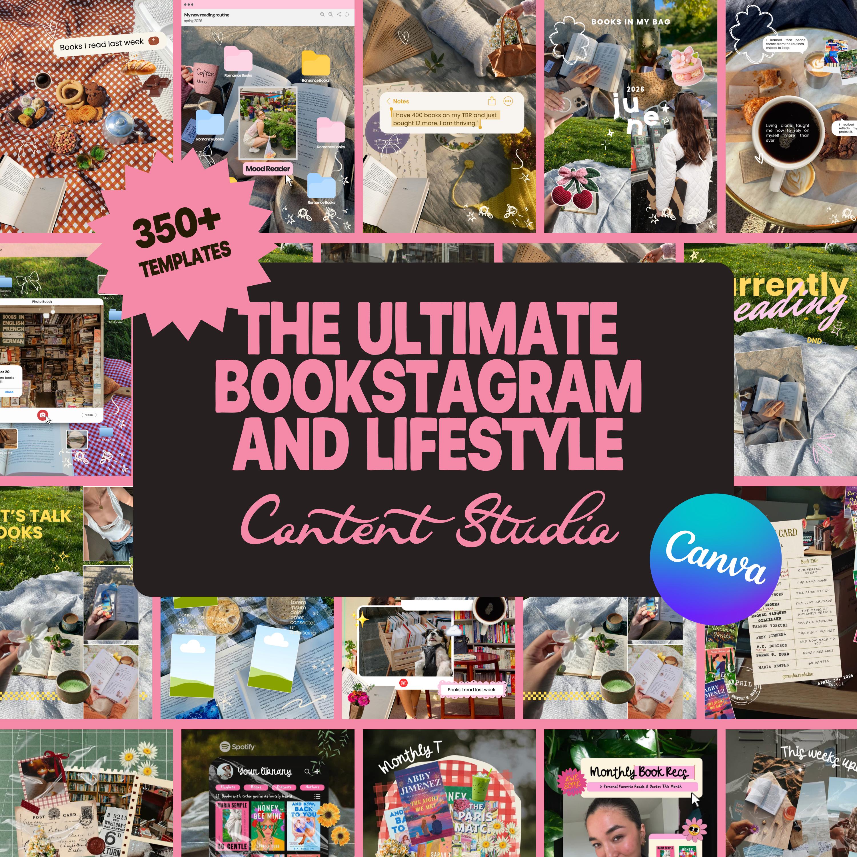Canva Templates Bundle | Bookstagram, Lifestyle, Faceless Videos, Fonts