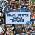 Trending Travel Lifestyle Canva Templates | Collage Instagram | Photo Dump Creator Pack Animated Static