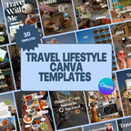 Trending Travel Lifestyle Canva Templates | Collage Instagram | Photo Dump Creator Pack Animated Static