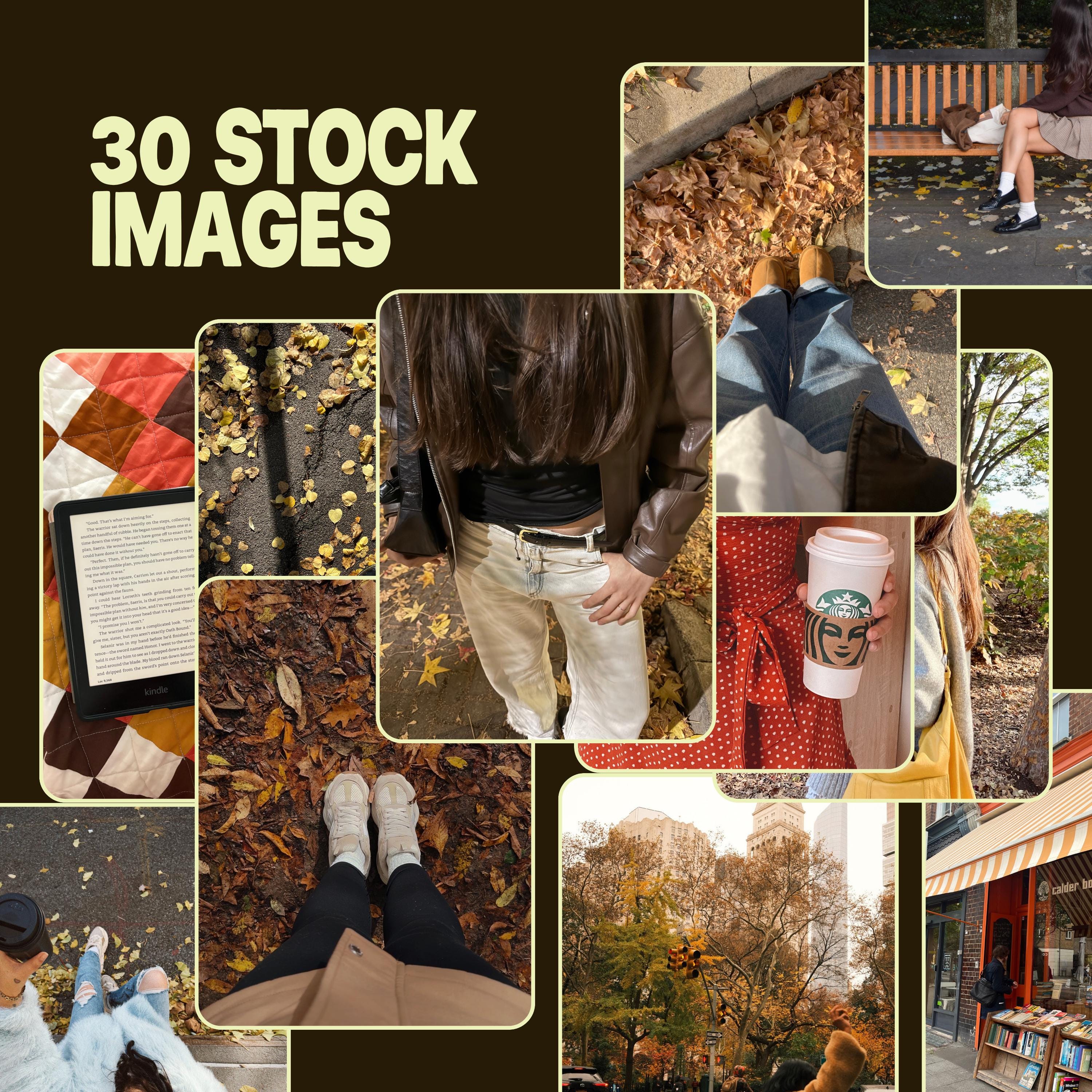 Autumn Canva Templates for Bookstagram | Trending Fall Creator Pack | Cozy Stickers Stock Images Bundle