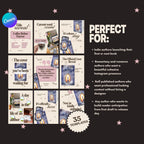 Author Instagram Templates Canva | Romance Book Launch Social Media Pack
