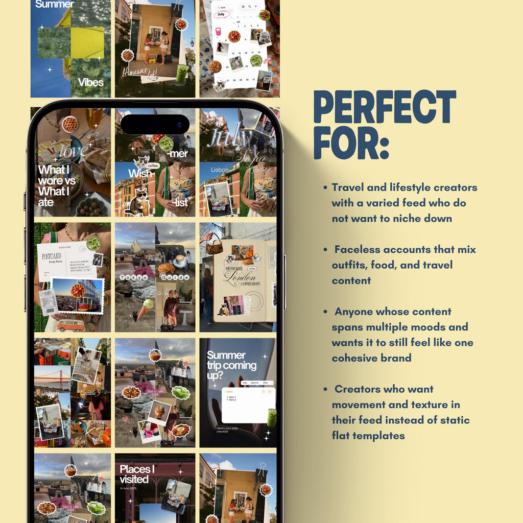 15 Animated Lifestyle Canva Templates | Travel Instagram Templates | Faceless Content Creator Pack