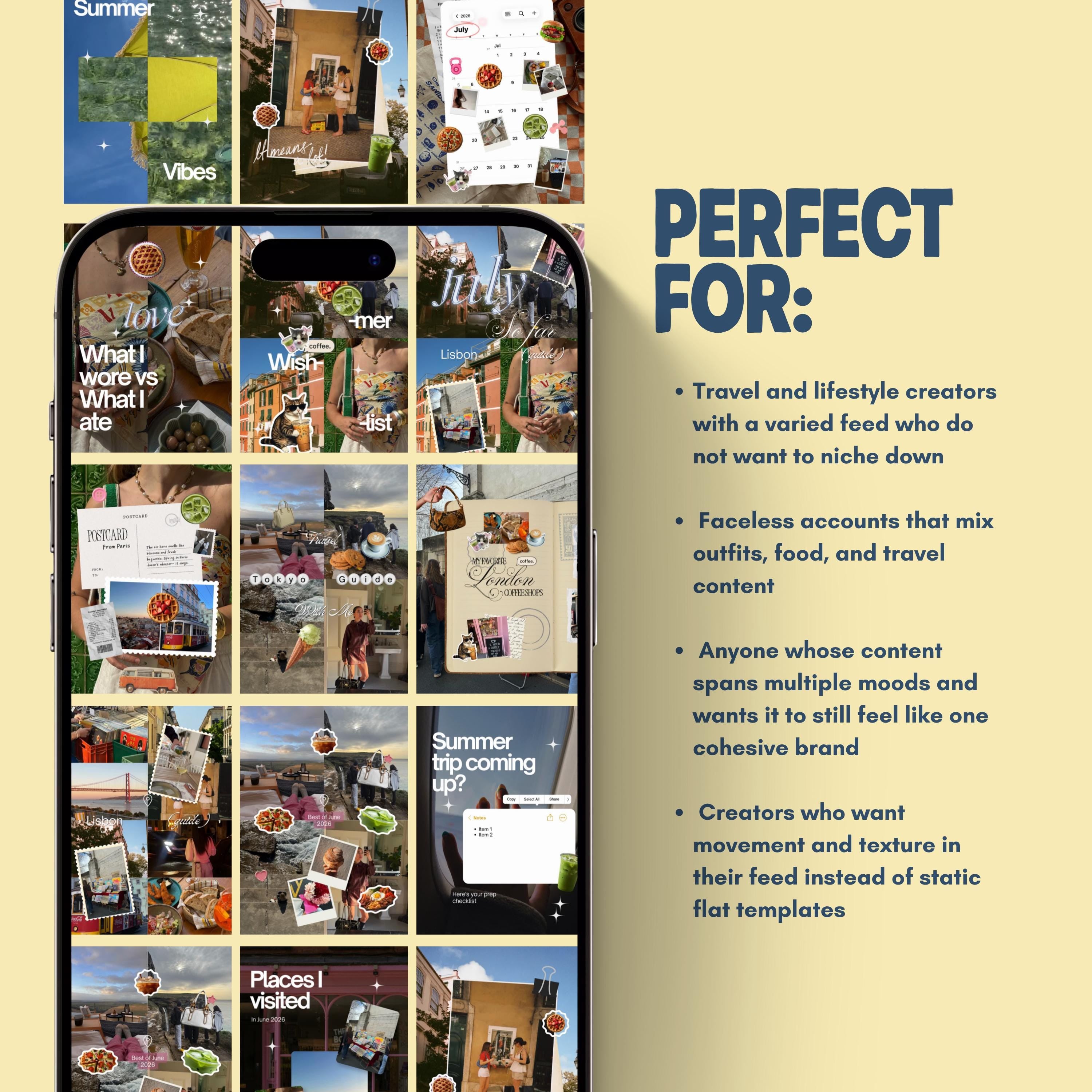 15 Animated Lifestyle Canva Templates | Travel Instagram Templates | Faceless Content Creator Pack