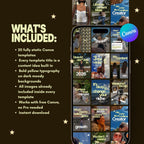 Lifestyle Creator Templates | Bold Typography Social Media Pack (Canva)