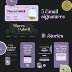Dark Romantasy Author Branding Kit Canva Templates | Logo, Media Kit, Business Card
