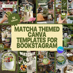 Matcha and Books Canva Templates Bundle | Animated Bookstagram | Reel Covers | Highlight Covers | Bookish Instagram