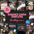 27 Romance Canva Templates | Cozy Collage, Pink Moody Reels, Bookstagram Posts