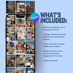 Trending Travel Lifestyle Canva Templates | Collage Instagram | Photo Dump Creator Pack Animated Static
