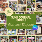 Animated Junk Journal Canva Templates Bundle | Faceless Bookstagram Content System