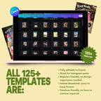 Animated Junk Journal Canva Templates Bundle | Faceless Bookstagram Content System