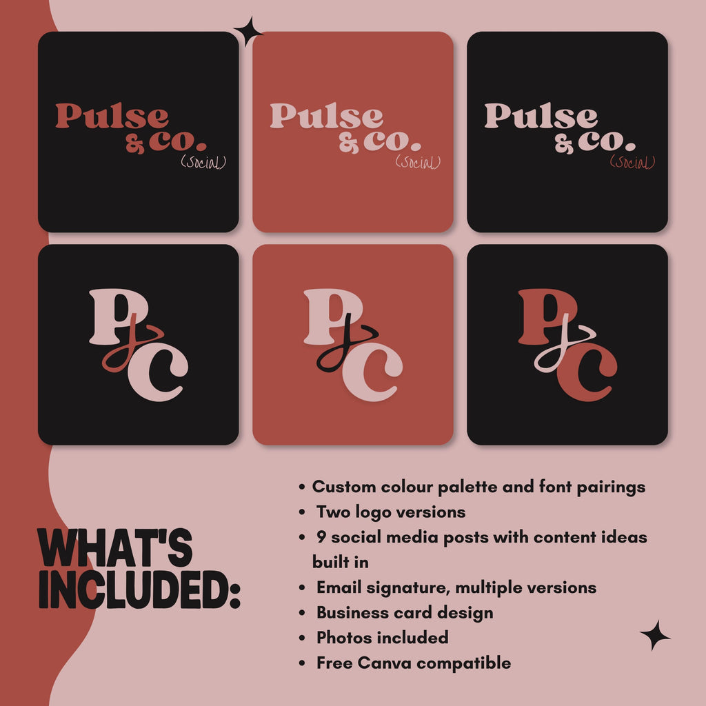 Canva Branding Kit for Coaches | Logo, Social Media, Business Card Templates