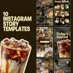 Cafe Bakery Instagram Templates Canva | Moody Editorial Social Media Kit