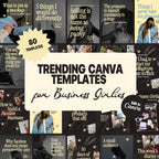 Canva Templates for Female Entrepreneurs | Business Instagram | Faceless Content Creator Pack | Digital Product Seller